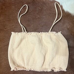 M/L cream ribbed bralet
